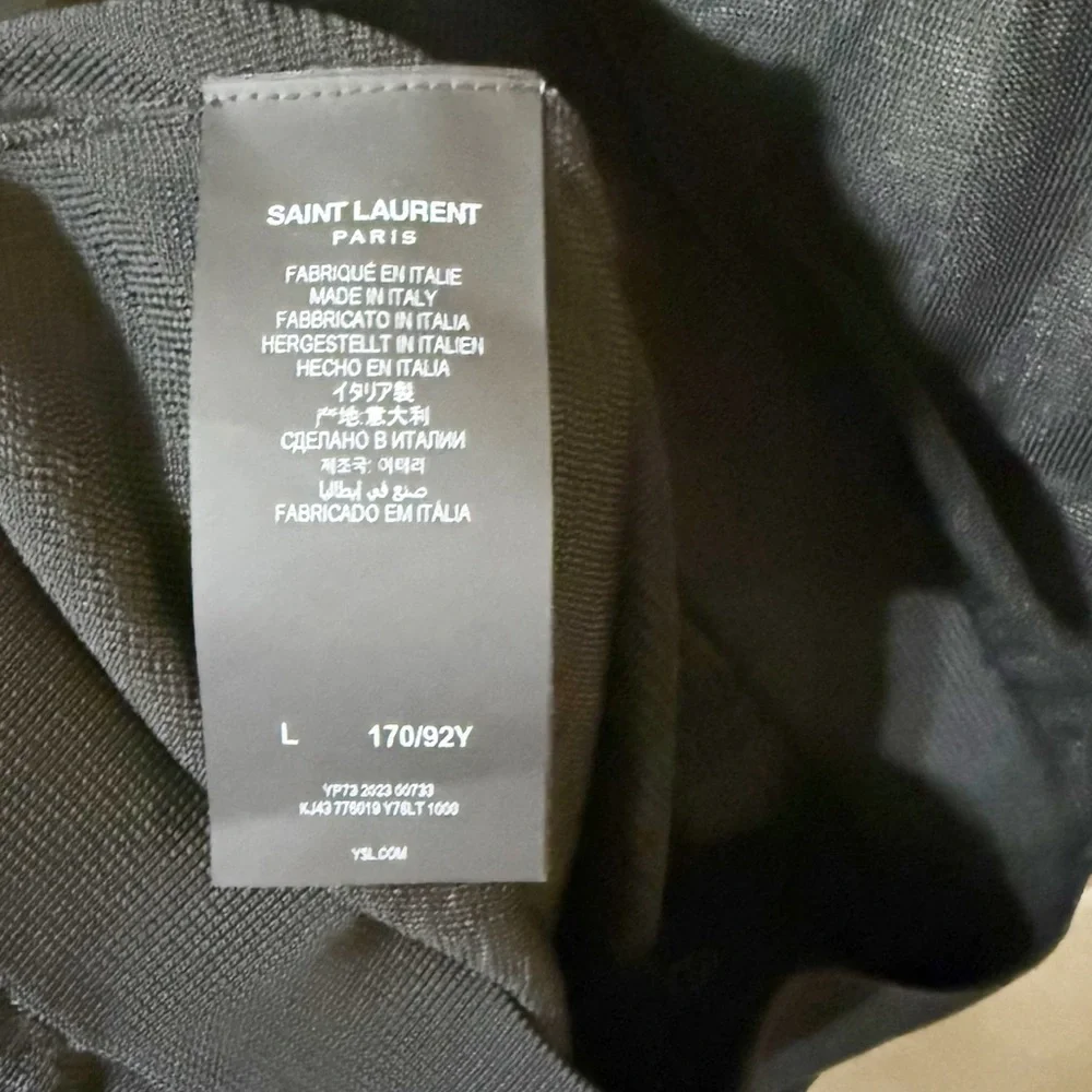 Saint Laurent Open-Back Knit Dress Boat Neck Pencil Skirt size large - Picture 16 of 16
